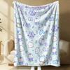 Sanrio Hello Kitty Plush Flannel Blanket Lightweight Throw Pink Gingham Apple Blanket Bed Sofa Cover School Office Nap Shawl