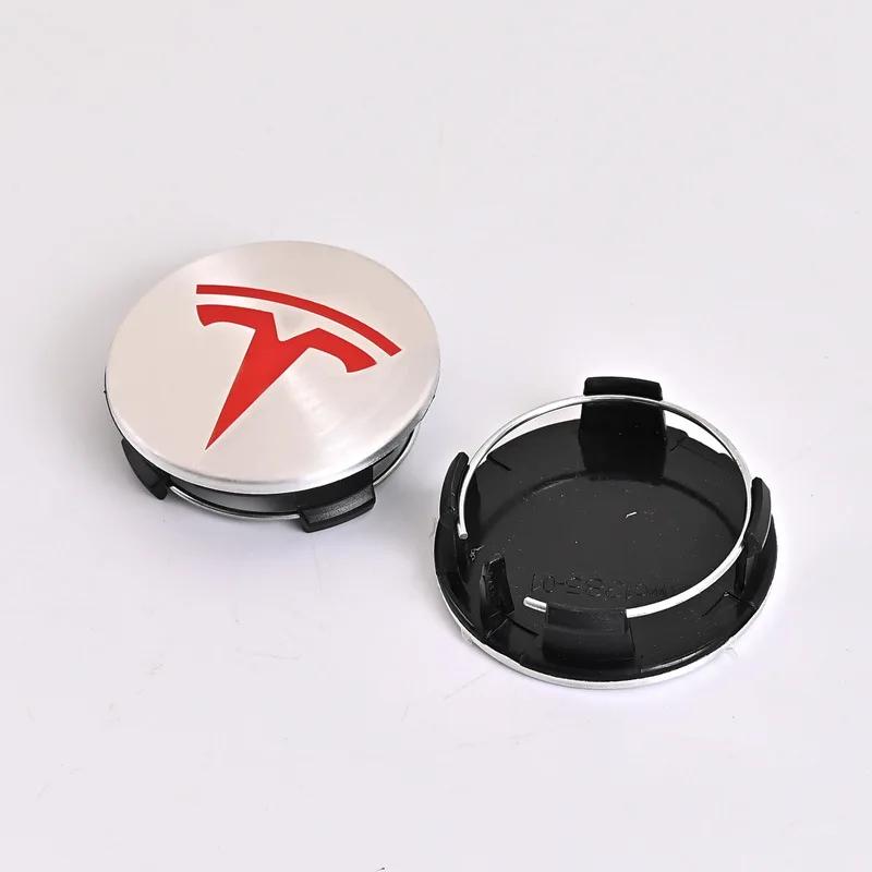 Bilklistremerke 2025 Ny Tesla 4 stk/sett 56 mm Tesla Model 3 Model Y Originale Deksel Navkapsler Senterkopper for Tesla Model Y X S