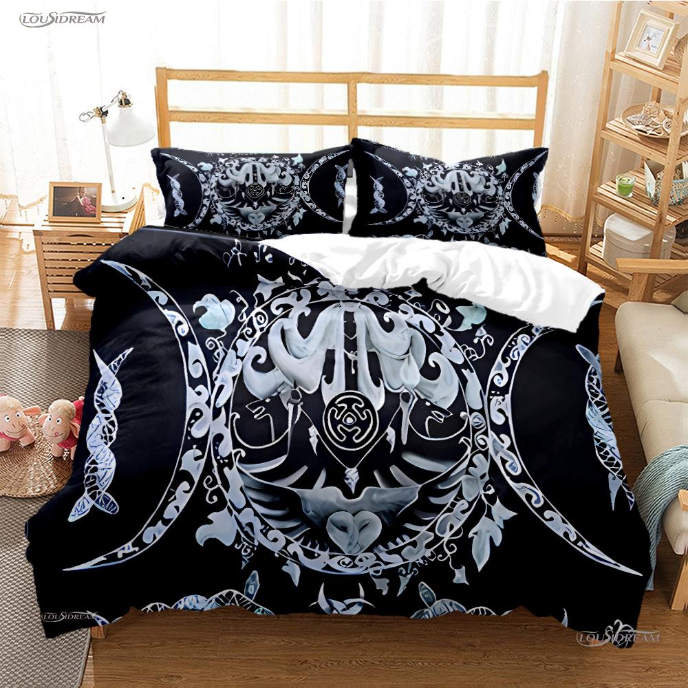 Comforter Triple Moon And Pentagram All Season Comforter Bedding Set Soft And S Single/Double/Queen/King