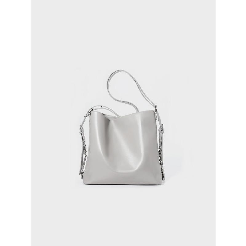 

Вместительный рюкзак-портфель из мягкой кожи, модная одноплечевая сумка, повседневная универсальная сумка-тоут серый