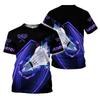 Men's 3D Digital Print Indoor Outdoor Sports Badminton T-Shirt Fashion Sports T-Shirt Street Style Top