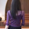 Shiny Mesh Shawl Transparent Short Coat Sunscreen Cropped Blouse  Winter/Autumn/Spring/Summer