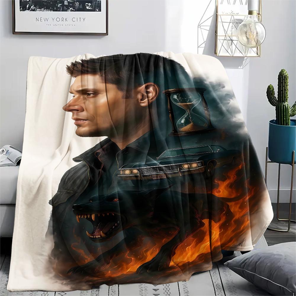 Supernatural Brothers Print Flannel Blanket,High Quality Comfortable for All Seasons,Home Decor,Warmth and Comfort,Perfect for Christmas Gifts