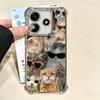 Crying Cats Combine Memes Plating Phone Case For Xiaomi Redmi Note 14 15 Pro Plus 13 12 11 11S 11T 10 9S 9 5G Anti-Fall Airabag