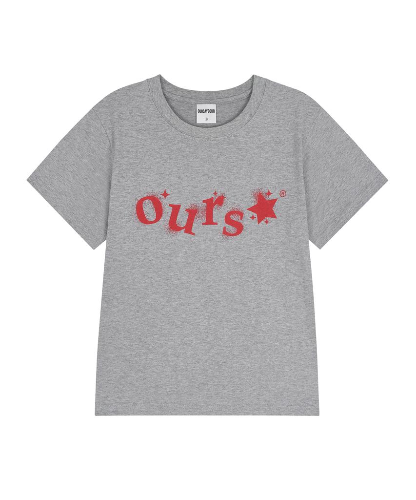 Awoseiawo Star Ours Basic Logo Short Sleeve T-Shirt Melange