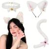 4Pcs Cute Cat Woman Cat Ears Headband Set Bow Jk Cosplay Headwear Cosplay Hair Accessories Lolita Halloween Dress Up Women