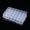 Plastic storage box with 28 compartments and slotted beads, anti string grid jewelry classification accessories booklet, jewelry