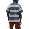 Coach Ss24 Letter Logo Print Striped Crew Neck Pullover Short Sleeve T-Shirt Men Tops Blue CO784-BLM