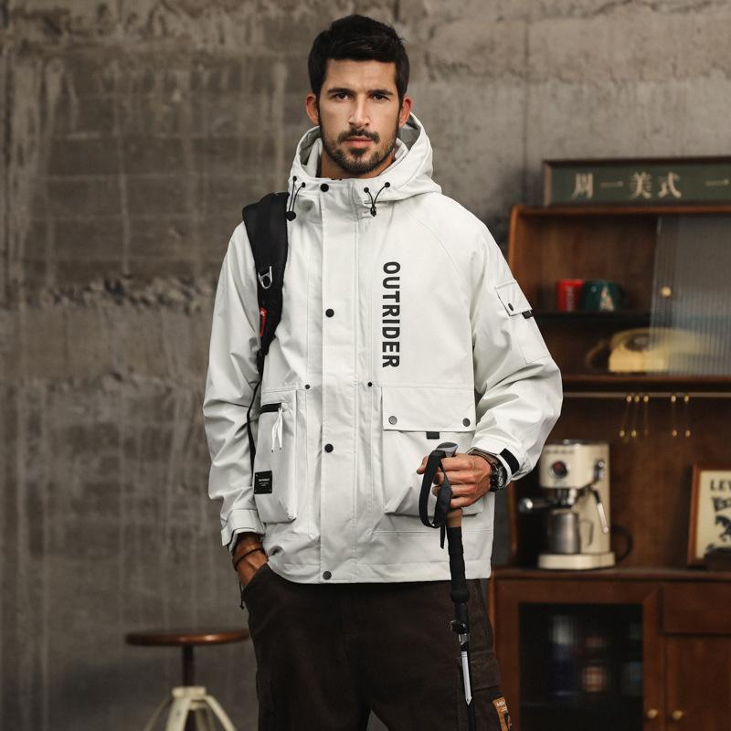 American Vintage Tooling Jacket Jacket Men'S Urban Outdoor Commuting Waterproof Tide Brand Mountaineering Hiking Jacket