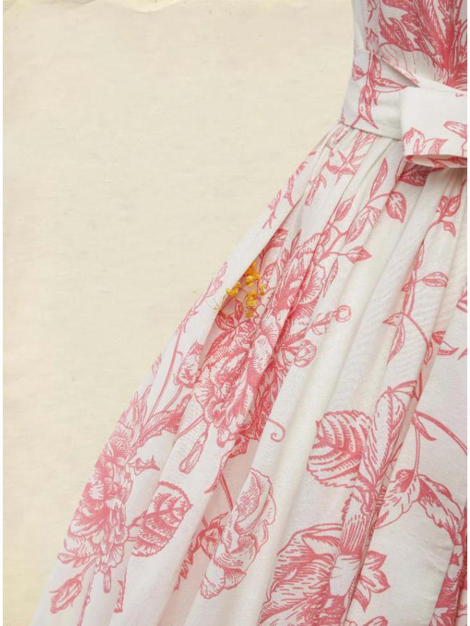 Elegant Lace Patchwork Floral Dress with Short Sleeves