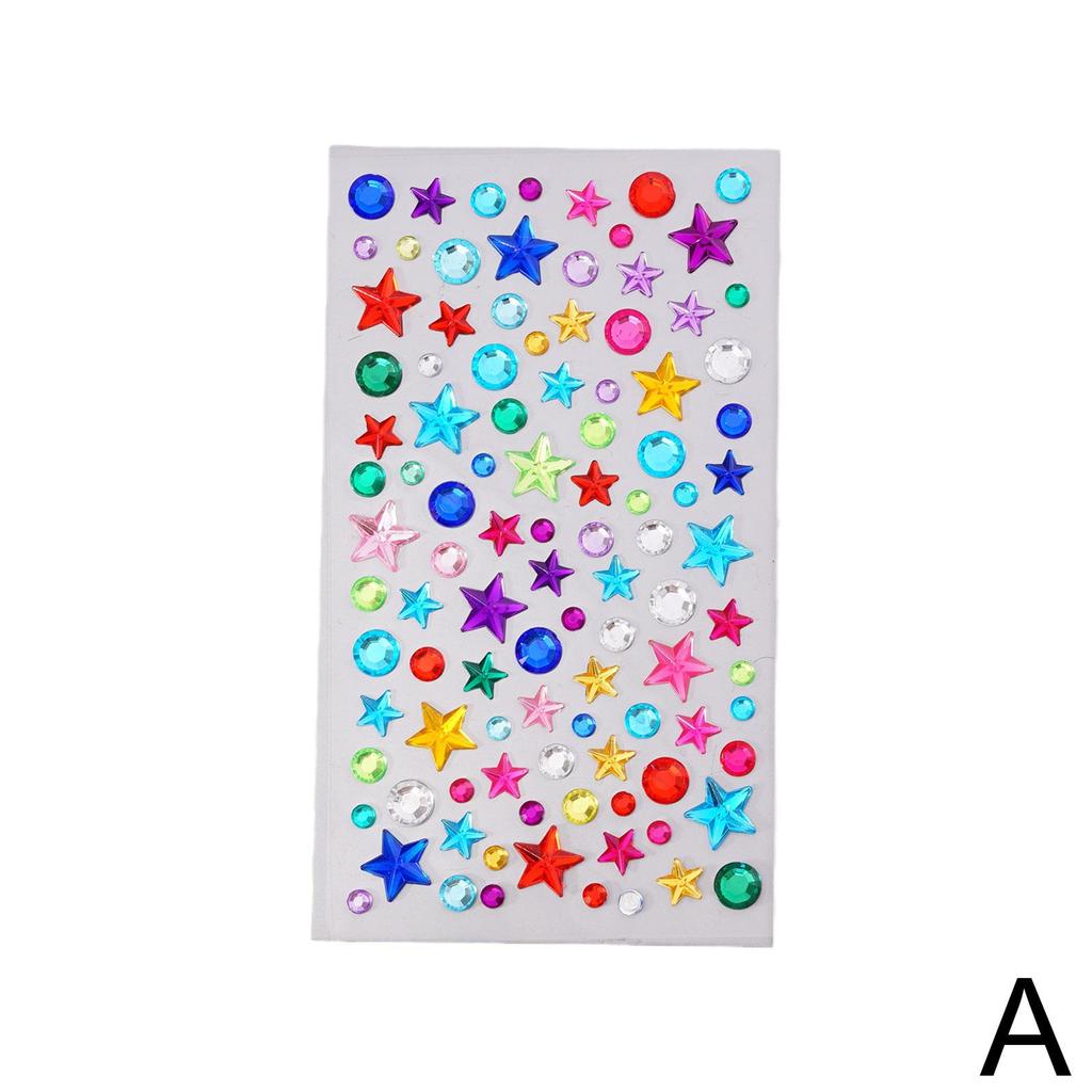 3D Gem Stickers Self Adhesive Jewel Crafts Sparkly Decorations Sticker For Kids Crystal Rhinest N1Q7