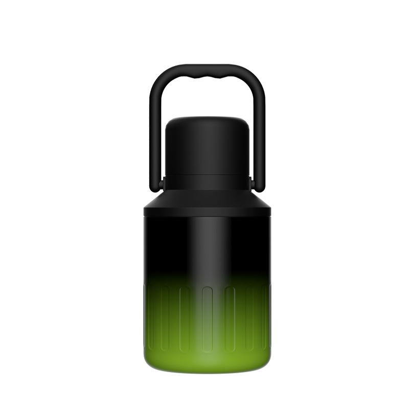 

316 stainless steel vacuum large capacity thermos cup high value outdoor sports fitness portable straw handle kettle 1000ML [travel pot quality assurance]