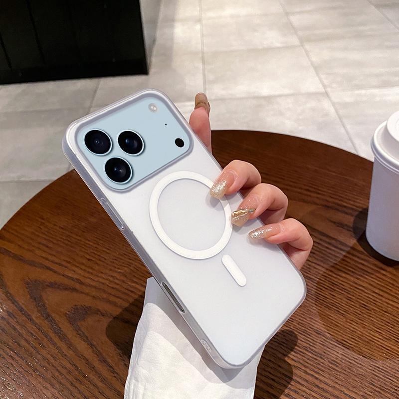 Luxus Matte Transluzent Schlank Magsafe Kabelloses Lade Case Für iPhone 17 Air 16E 15 14 Plus 13 12 11 Pro Max XS XR 8 Plus Hülle