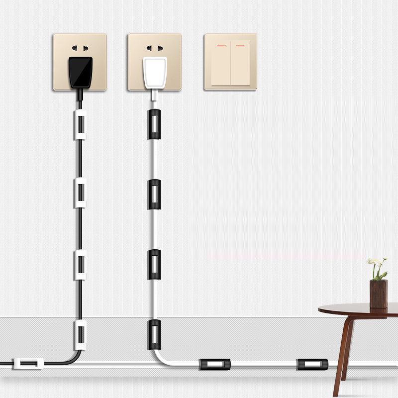 20-Piece Self-Adhesive Cable Holders for Wire Management and Organization