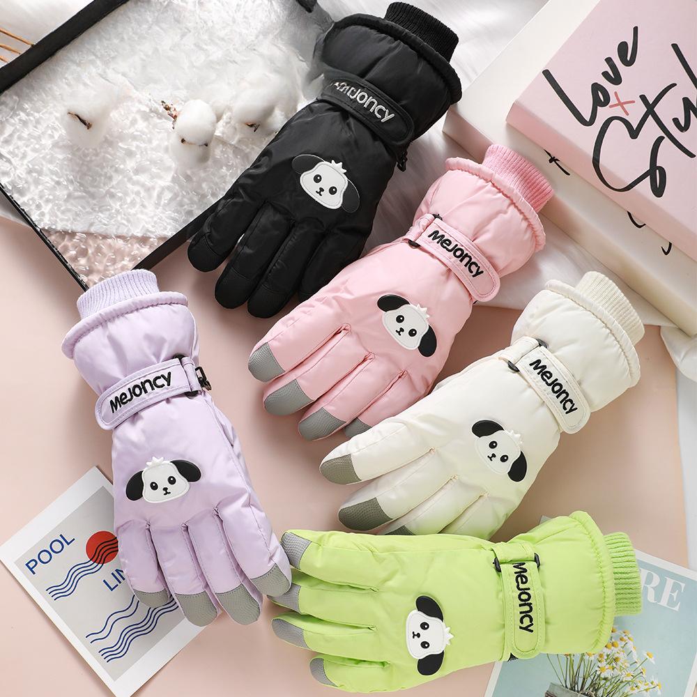 Winter Outdoor Women's Ski Gloves Waterproof Thickened Velvet Touch Screen Cycling Windproof Cold Warm Sports Gloves