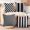 Minimal Classic Black & White Stripes Pillow Case linen pillow case sofa home decor cushion cover cushion cove