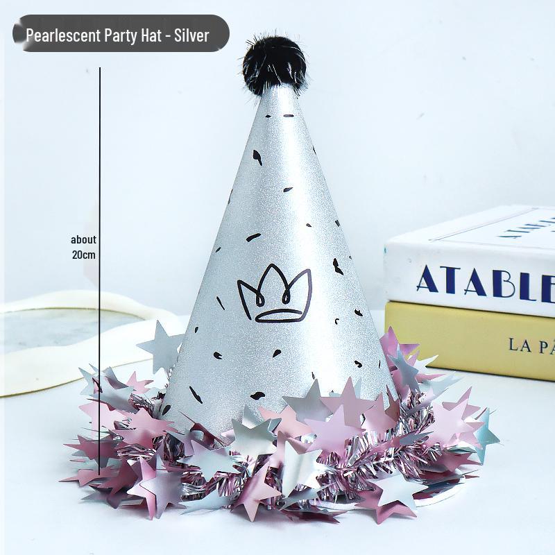 Creative Birthday Cake Pom-Pom Party Hat for Kids & Adults