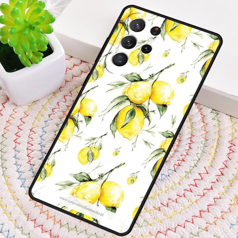 כיסוי טלפון קיץ טרופי פירות לימון TPU רך עבור Samsung Galaxy note 10 pro S26 S25 S24 S23 S22 Ultra Plus S21 FE S20