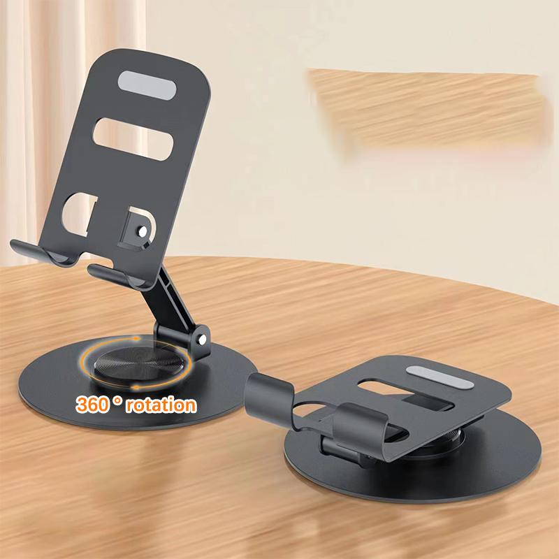 

Подставка для рабочего стола из металла с вращением на 360°, мобильный планшет, Ipd, универсальный держатель для мобильного телефона для ленивых людей, прямая трансляция, учеба чёрный
