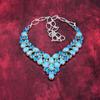 Larimar, Blå Topas Halsband Ädelstenssmycken, 925 Massivt Sterling Silver Handgjort Halsband, Senaste Design Smycken