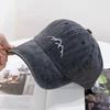 Unisex Washed Cotton Cap Mountain Embroidery Vintage Baseball Cap Men Women Chic Dad Hat