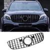 Für Mercedes GLS X166 2016-2018 Frontstoßstangengitter ABS Glänzend Schwarz AMG-Stil Kühlergrill Gittereinsatz Tuning-Zubehör