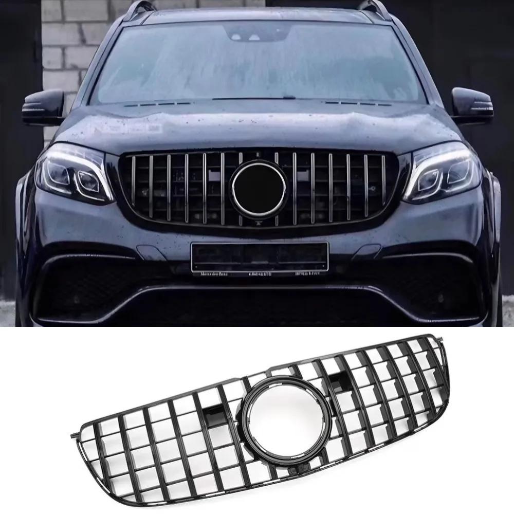 Pentru Mercedes GLS X166 2016-2018 Grilă Bară Față ABS Negru Lucios Stil AMG Grilă Radiator Panou Plasă Accesorii Tuning