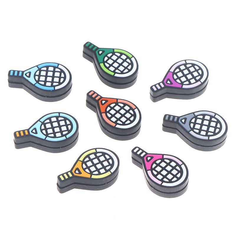 Tennis Racket Shape Multi-Color Shock Absorber Silicone Sports Durable Tennis Squash Badminton Staff Accessories