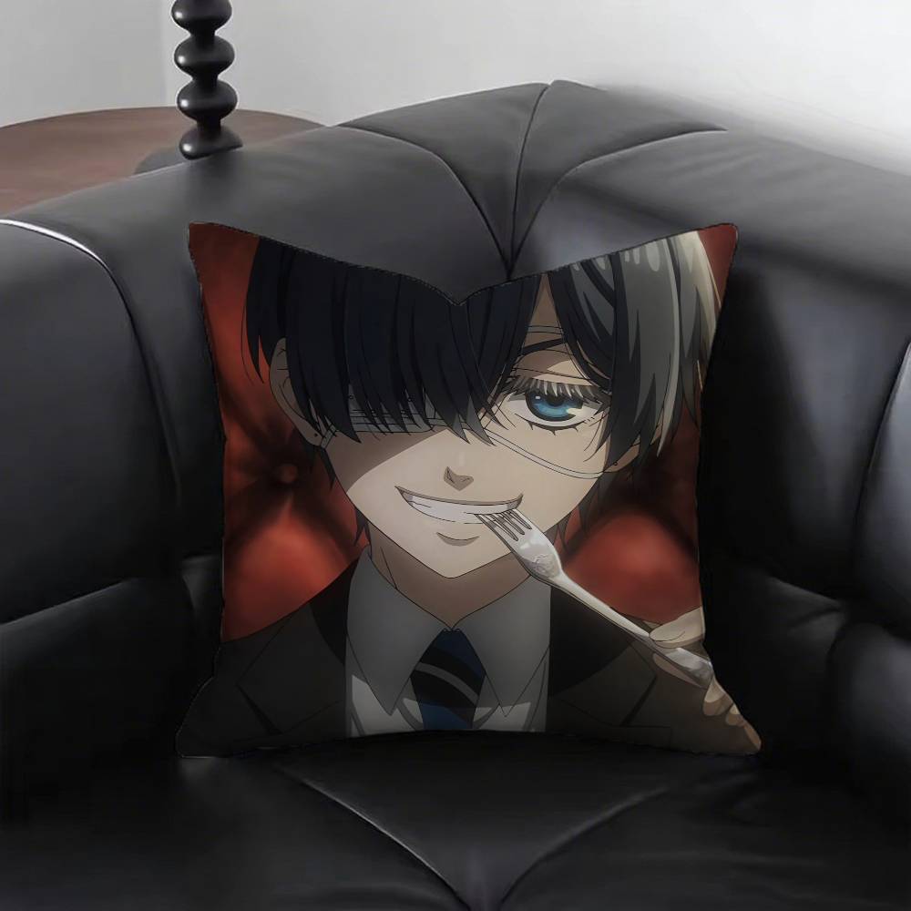Amine BBlacks Butler Pillow Case Fashion Square Pillowcase Bedroom Sofa Room Ins Decoration Leisure