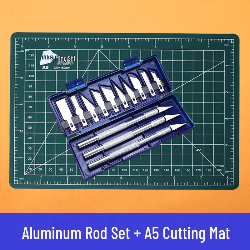 Handmade Carving Knife & Rubber Stamp Cutting Tool Set with Mat for Journals & Collage