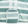 Quick-Drying Dog Bathrobe Striped Dog Wrap Towel with Belly Band Super Absorbent Pet Grooming Towel Robe for Dogs After Bath Machine Washable