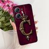For Infinix Hot 30 5G X6832 Royal Crown Initial Letter Couple Phone Case For Infinix Hot30 5G Black Silicone Soft Covers Bumpers