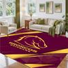 Brisbane Broncos Design Crystal Velvet Rug Soft Decorative Mat for Bedroom Entrance