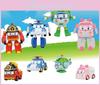 Complete Set Of 4pcs Robocar Poli Ambe Roy Helly Transformer Toys For Kids Easter Decoration