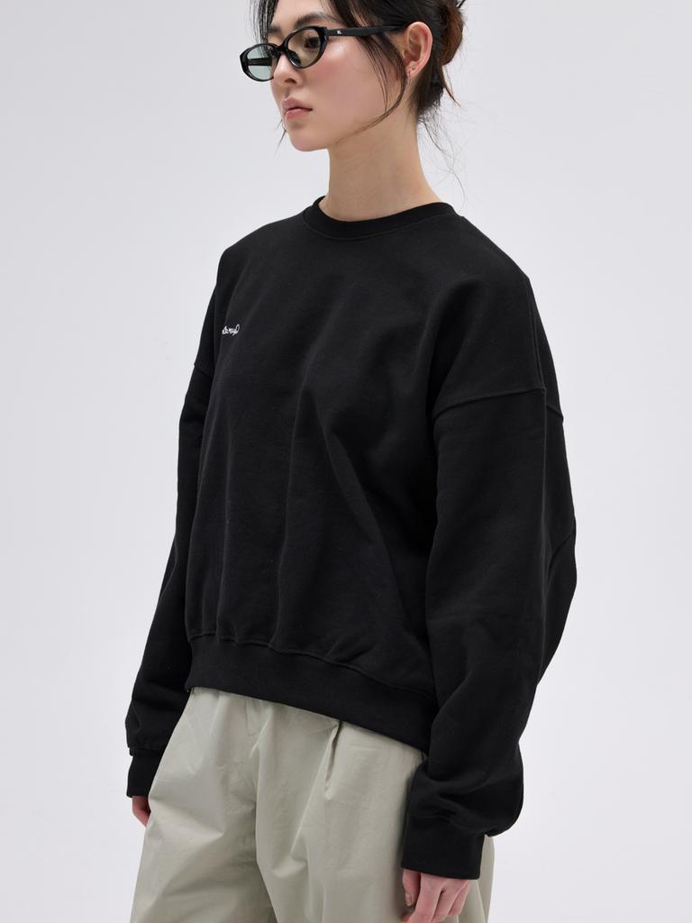 Kelidu Elbow Rib Sweatshirt_Black