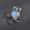 Vintage Cross Owl Crystal Stone Pendant Necklace for Men and Women - Classic Creative Design