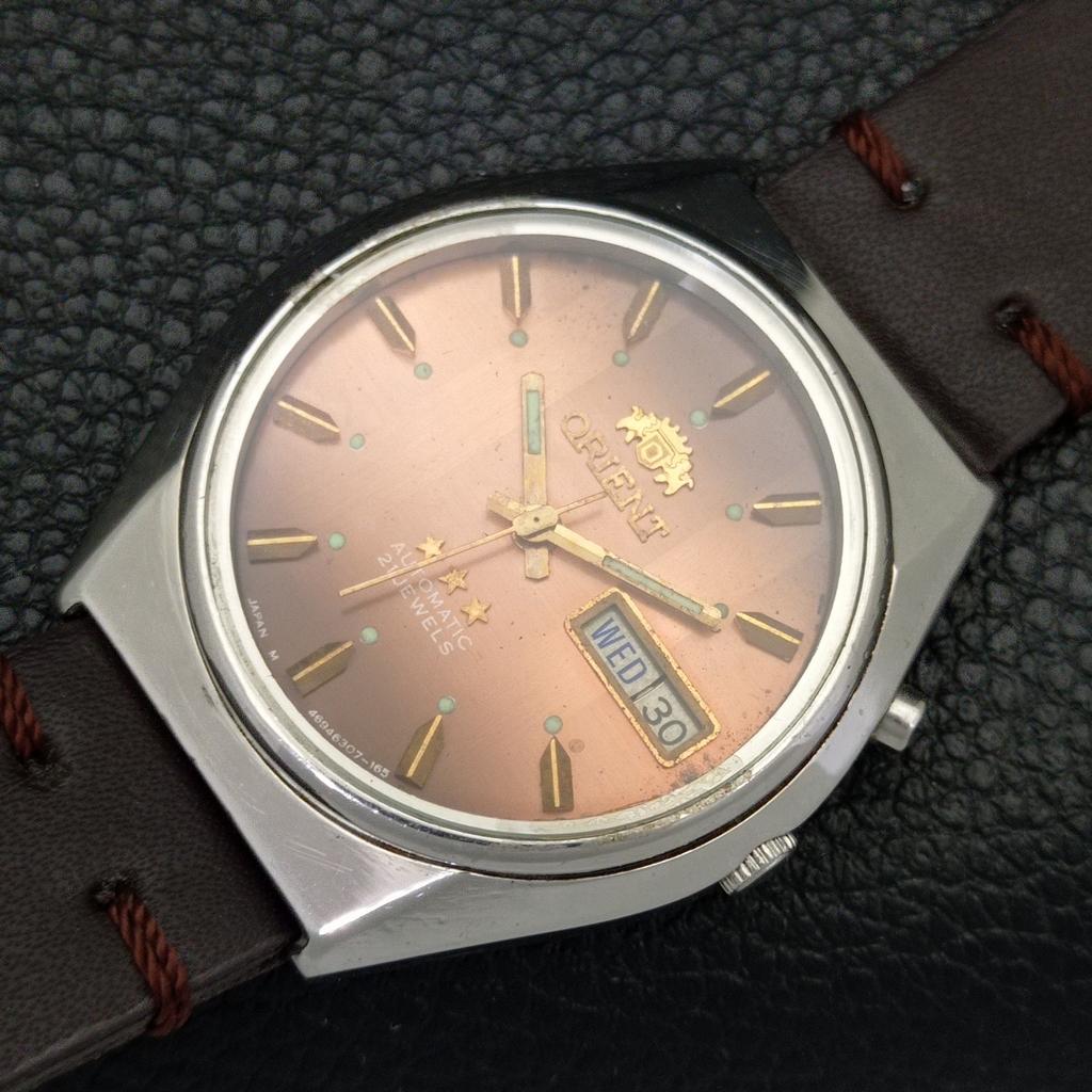 VINTAGE ORIENT AUTOMATIC 46943 JAPAN MENS ORIGINAL DIAL WATCH A701895-5 R207-a701895