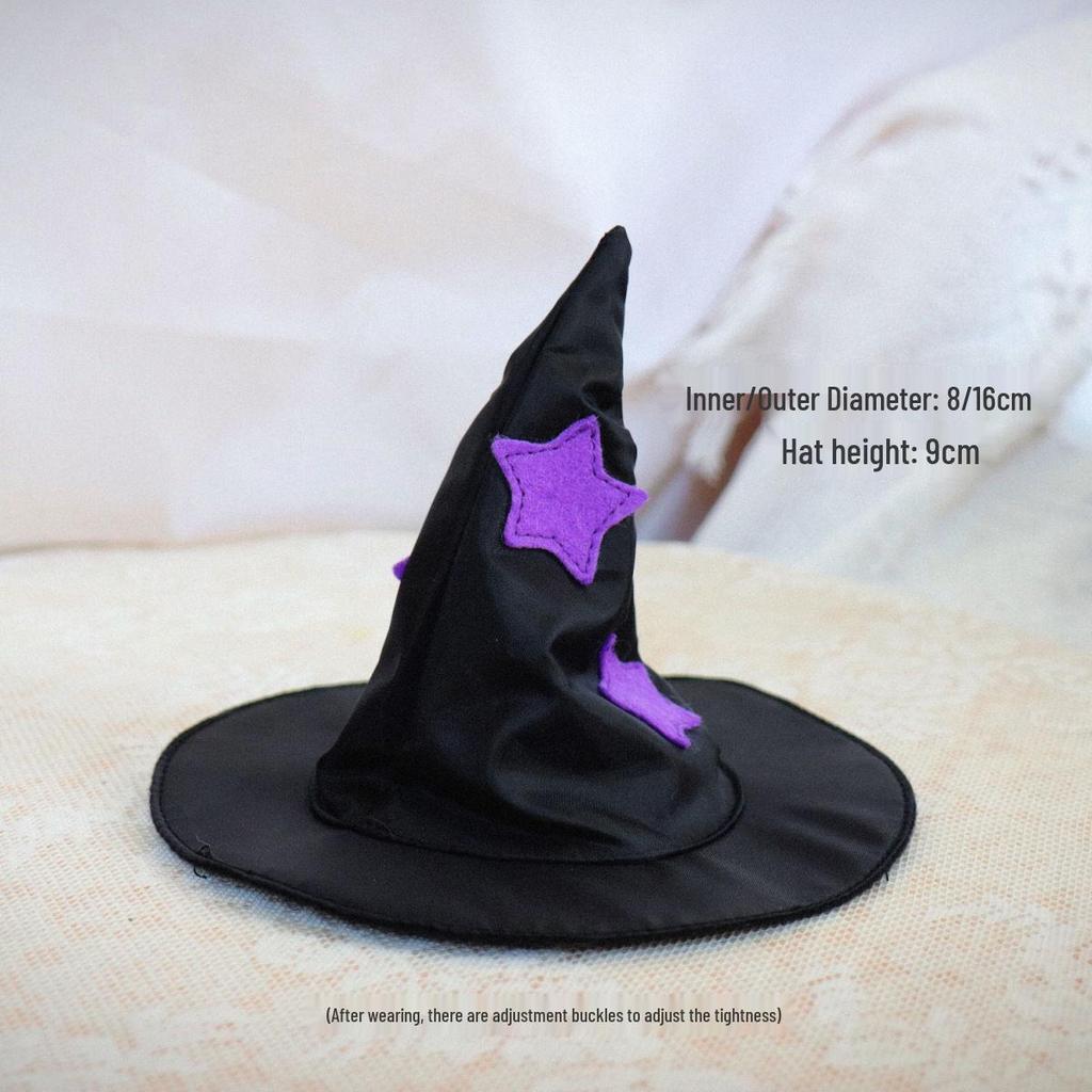 Pet Halloween Wizard Costume Set: Hat & Cloak for Cats and Dogs