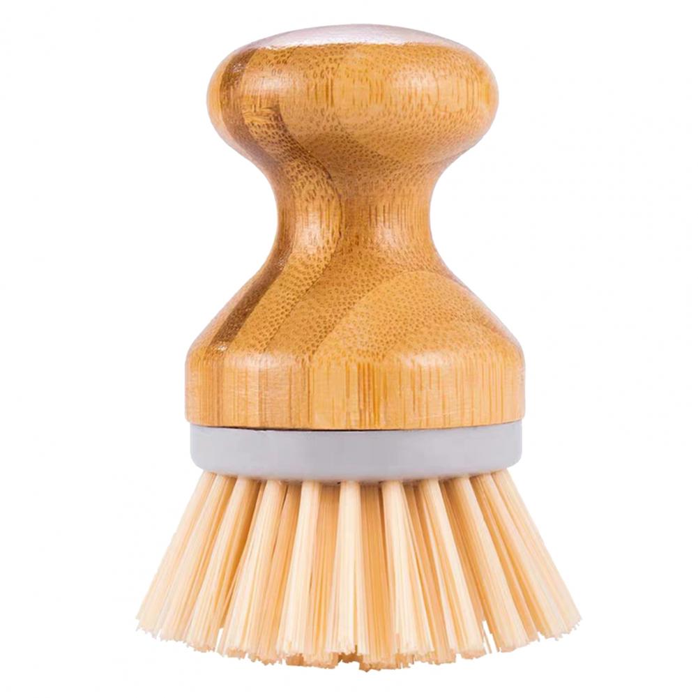 

Бамбуковые щетки для мытья посуды, щетка для мытья кастрюль, круглая мини-щетка, натуральная щетка для мытья посуды, кастрюль, сковородок серый