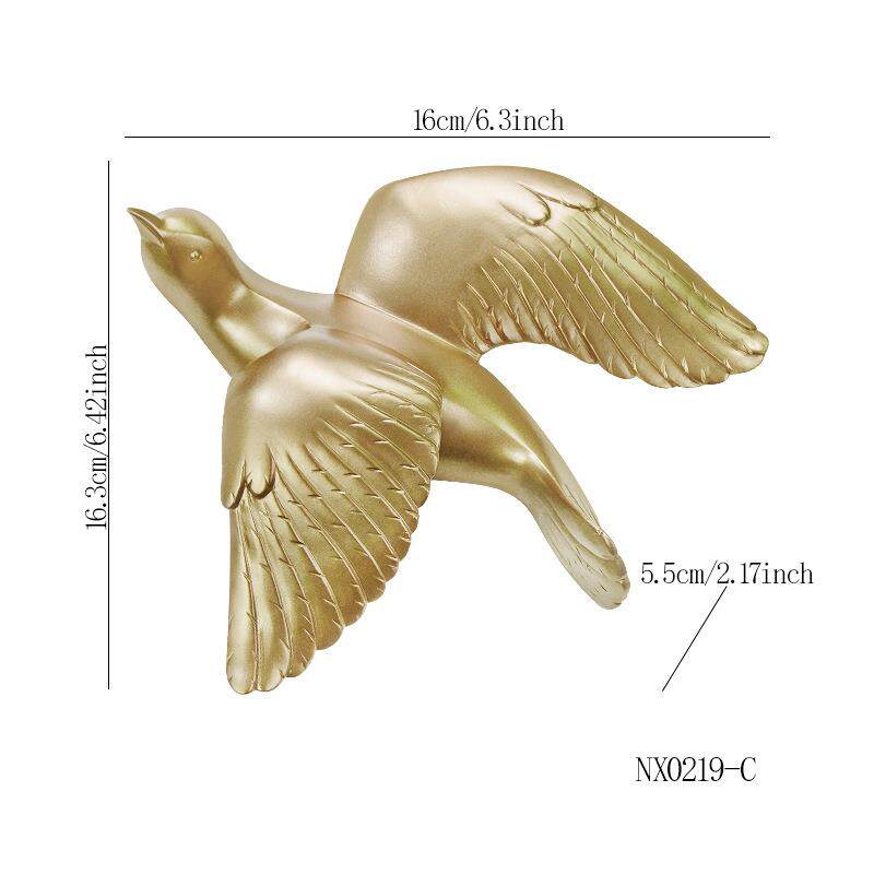 Europäischer dreidimensionaler Vogel-Wandschmuck Schwalbe Wandbehang Abstrakte Tierornamente Heimwanddekoration
