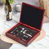Zincs Alloys Bottle Opener and Vacuum Stoppers Wine Pourer Wine Opener Tool Set Corkscrew Wine Opener with Wood Case