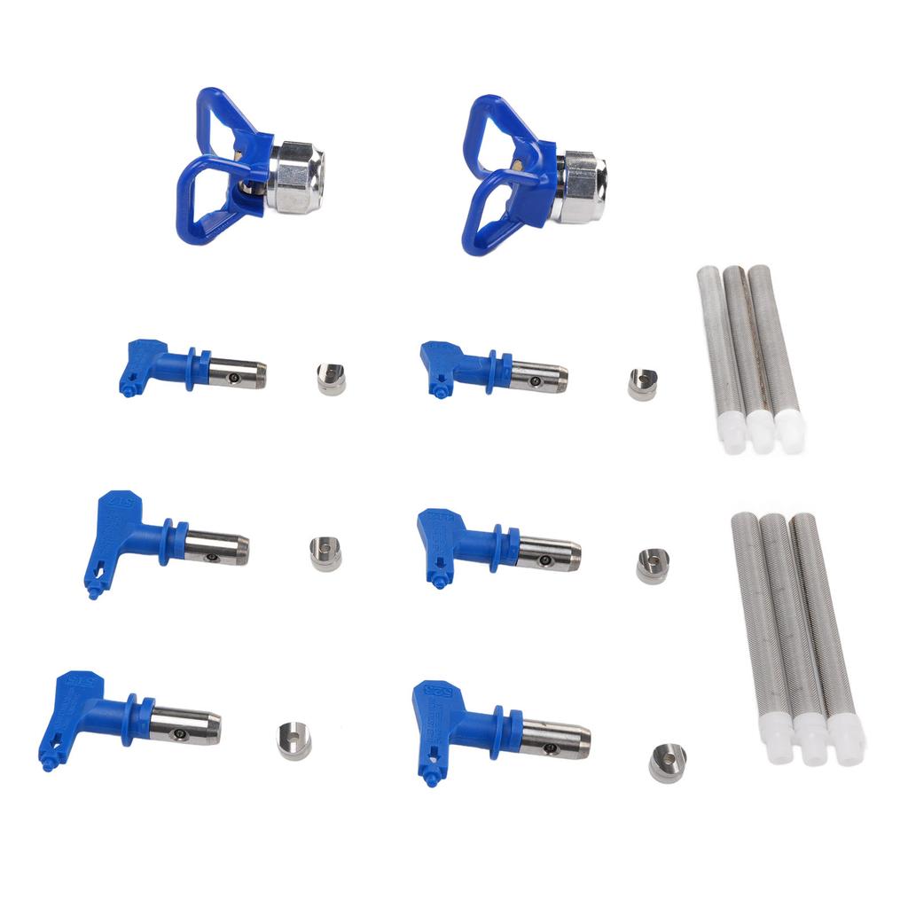 6PCS Paint Spray Tips 211 315 417 517 515 523 Nozzle Tip 2 Mounts and 6 Filters for Airless Sprayer
