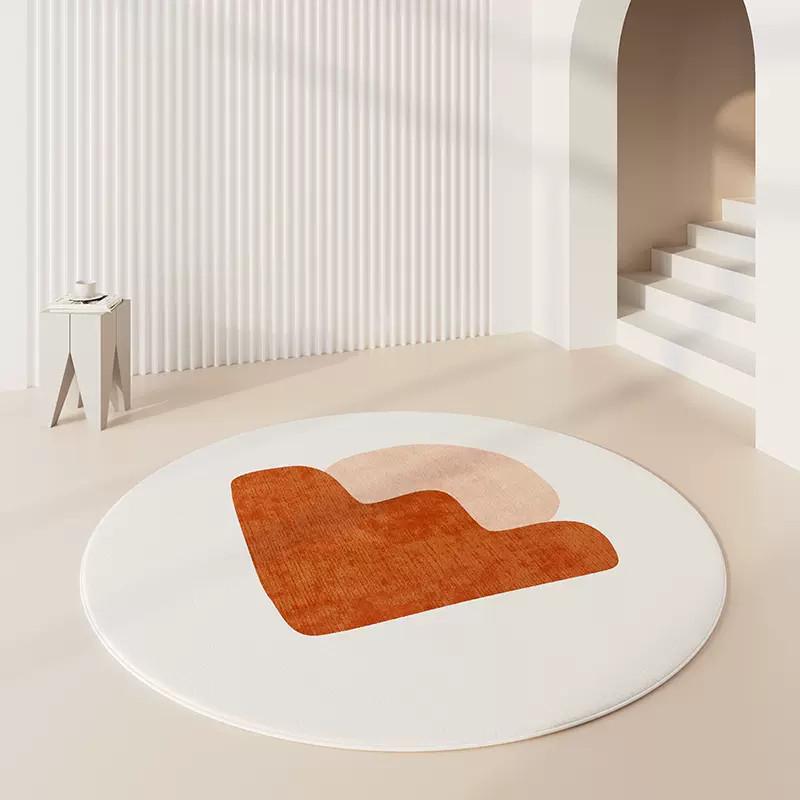 Round Imitation Cashmere Carpets Simple Living Room Decoration Rugs Modern Bedroom Decor Carpet Light Luxury Balcony Lounge Rug