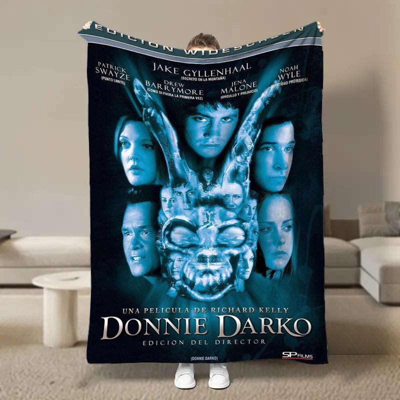 Coperta di Flanella Classico Film Horror Donnie-Darko Morbida per Bambini e Adulti Copriletto Peluche per Divano Plaid Coperta Pranzo per Divano Letto