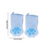 1 Pair Pet Washing Gloves Reusable Double-sided Puppy Care Supplies Puppy Cleaning Towel Gloves Bathing Mitts for Bathroom