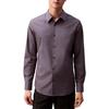 Minimalist Comfortable Versatile Casual Stretch Cotton Fitted Button Long Sleeve Shirt Men Shirts Violet 40BM127-QTM