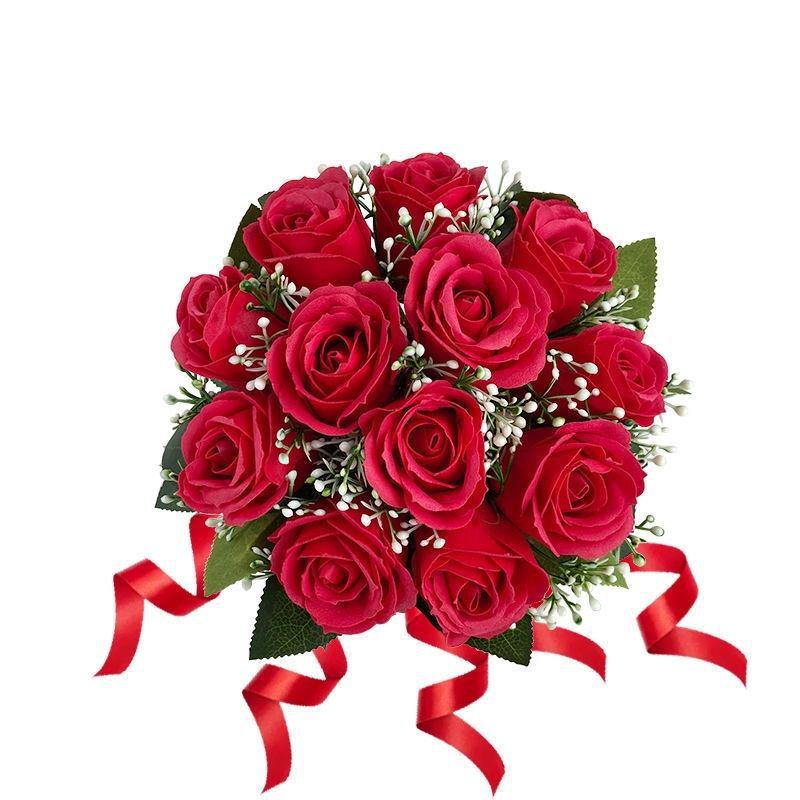 Korean Style High-End Rose Bridal Bouquet for Weddings & Photoshoots