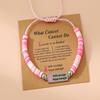Pink Ribbon Courage & Strength Bracelet: Women's Breast Cancer Awareness Hand Jewelry