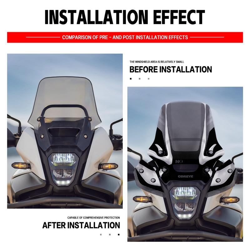 For Honda NX500 NX400 Nx 500 2023 2024 Nx 500 Motorcycle NX500 Heighten Widen Windscreen Windshield Wind Shield Deflector
