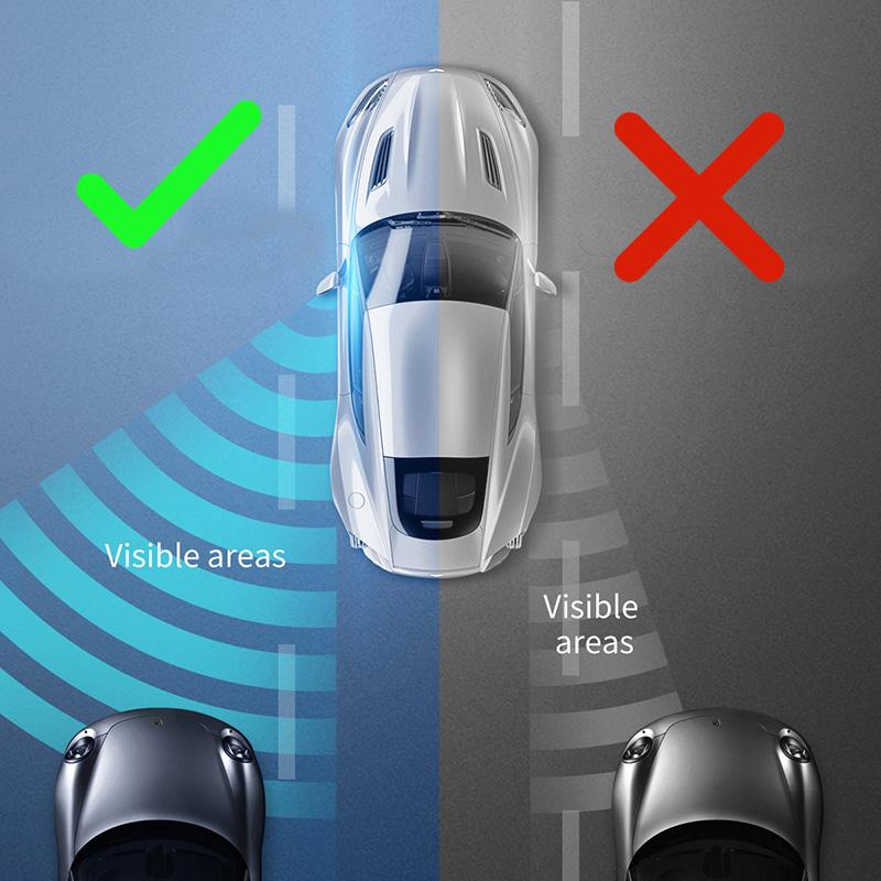 2Pcs Car Mirror HD Convex Mirror Blind Spot Auto Rearview Mirror 360 Degree Wide Angle Vehicle Parking Rimless MirrorsAA